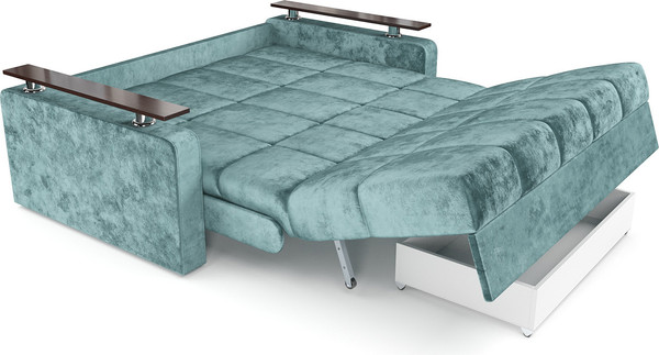 Изображение товара Диван Mebel-Ars Аккордеон Бакли ППУ 140x200 (велюр мятный Plush OWV-27)