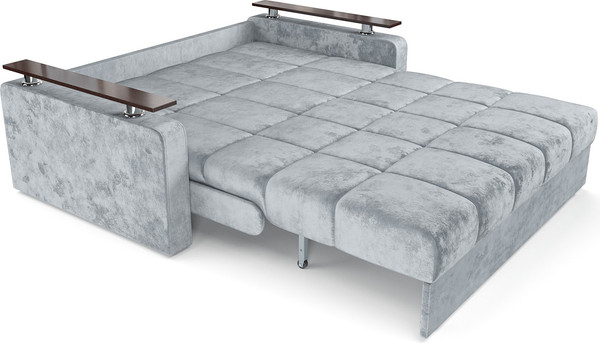 Изображение товара Диван Mebel-Ars Аккордеон Бакли ППУ 140x200 (велюр серый Plush OWV-11)