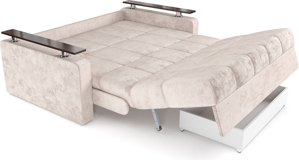 Изображение товара Диван Mebel-Ars Аккордеон Бакли ППУ 155x200 (велюр бежевый Plush OWV-33)