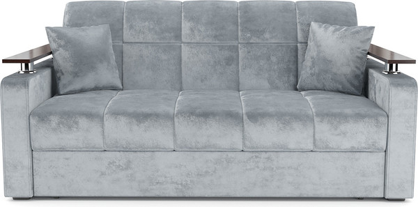 Изображение товара Диван Mebel-Ars Аккордеон Бакли ППУ 155x200 (велюр серый Plush OWV-11)