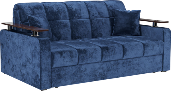 Изображение товара Диван Mebel-Ars Аккордеон Бакли ППУ 180x200 (велюр синий Plush OWV-21)