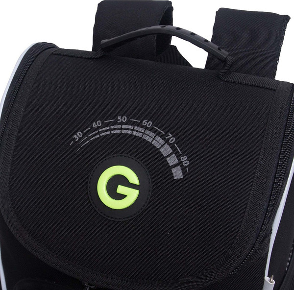 Изображение товара Школьный рюкзак Grizzly RAm-685-6 (черный/салатовый)