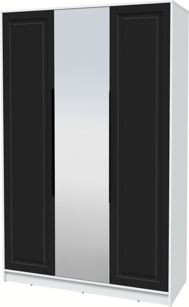 Изображение товара Шкаф Интерлиния Концепт КТ-Ш3з Деко (белый платинум/черный)