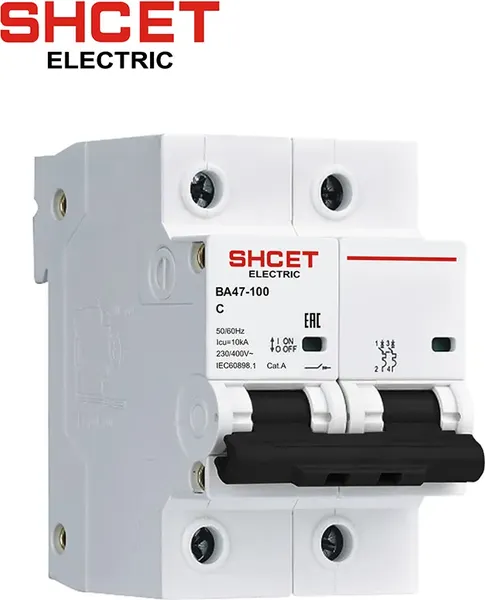 Изображение товара Выключатель автоматический SHCET 47-100 2Р 125А (10kA) хар.С / S0000255