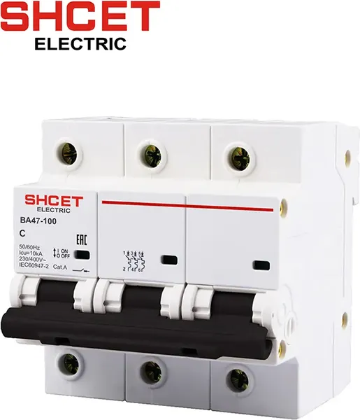 Изображение товара Выключатель автоматический SHCET 47-100 3Р 20А (10kA) хар.D / S0000304