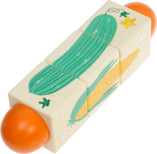 Изображение товара Развивающая игрушка Sima-Land Кубики деревянные на оси Овощи / 10917281