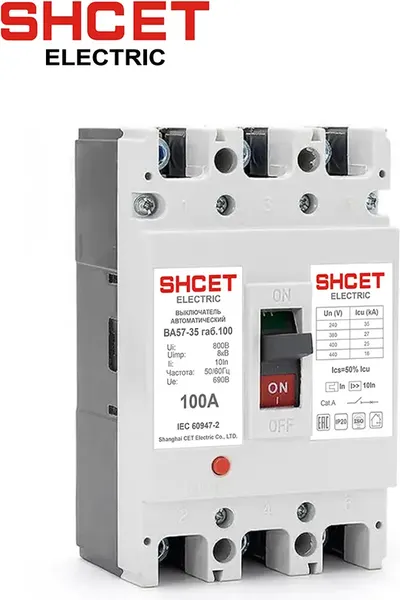Изображение товара Выключатель автоматический SHCET 57-35 3Р 40А 22kA / S0000550