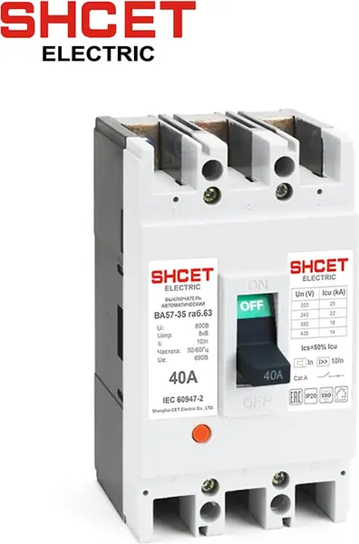 Изображение товара Выключатель автоматический SHCET 57-35 3Р 63А 18kA / S0000533