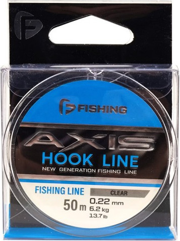 Изображение товара Леска монофильная F-Fishing Axis Hook Line Clear 50м 0.22мм / FAC-022