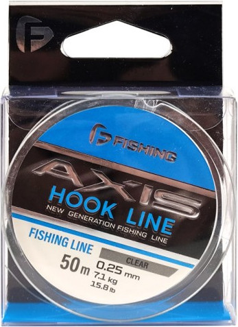 Изображение товара Леска монофильная F-Fishing Axis Hook Line Clear 50м 0.25мм / FAC-025