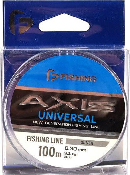Изображение товара Леска монофильная F-Fishing Axis Universal Line Silver 100м 0.30мм / FRLS-030