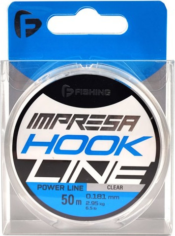 Изображение товара Леска монофильная F-Fishing Impresa Hook Line Clear 50м 0.181мм 2.95кг / FIMC5-0181
