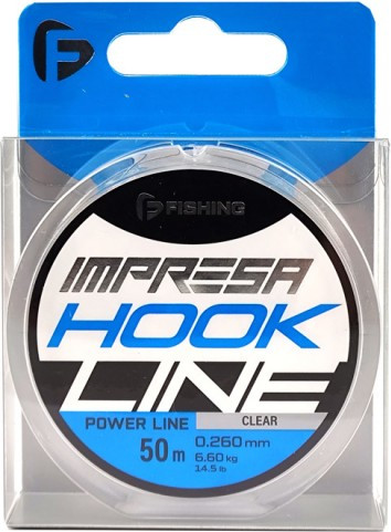 Изображение товара Леска монофильная F-Fishing Impresa Hook Line Clear 50м 0.260мм 6.60кг / FIMC5-0260