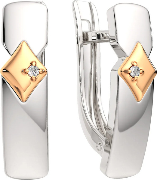 Изображение товара Комплект ювелирных украшений из серебра ZORKA С золотом 03D0059.G14K, 04D0043.G14K, 02D0013.G14K