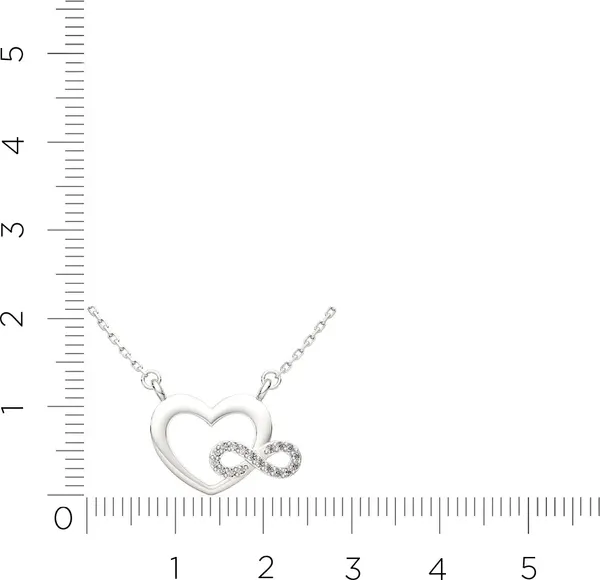 Изображение товара Комплект ювелирных украшений из серебра ZORKA Сердца Колье 0550060, серьги 0300247, серьги 0310235