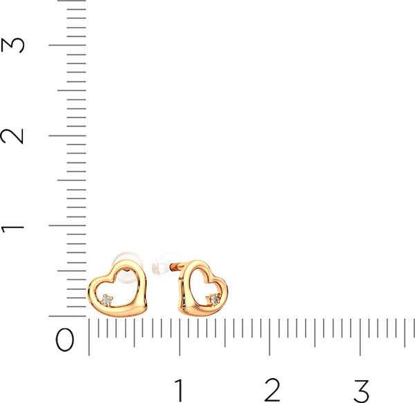 Изображение товара Комплект ювелирных украшений из розового золота ZORKA Сердца 4D0073.14K.R, 3D0077S.14K.R