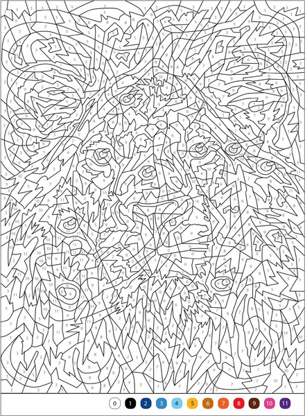 Изображение товара Раскраска-антистресс Мозаика-Синтез Цветовой код. Раскрась по номерам. Коты и кошки, мягкая обложка (МС14601)