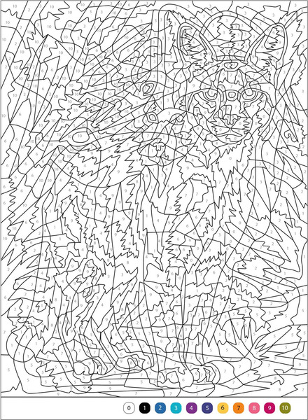 Изображение товара Раскраска-антистресс Мозаика-Синтез Цветовой код. Раскрась по номерам. Коты и кошки, мягкая обложка (МС14601)