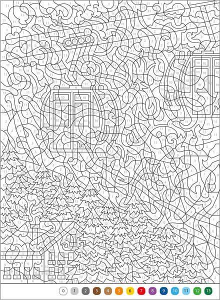 Изображение товара Раскраска-антистресс Мозаика-Синтез Цветовой код. Раскрась по номерам. Транспорт, мягкая обложка (МС14599)