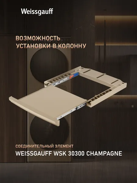 Изображение товара Сушильная машина Weissgauff WD 5910 Heat Pump Champagne