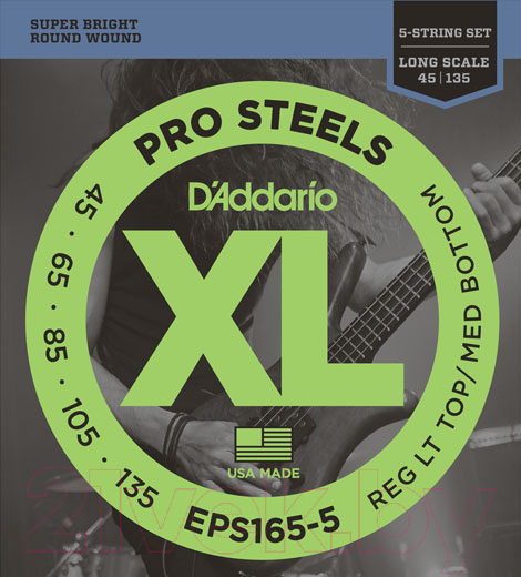 Изображение товара Струны для бас-гитары D'Addario EPS-165-5
