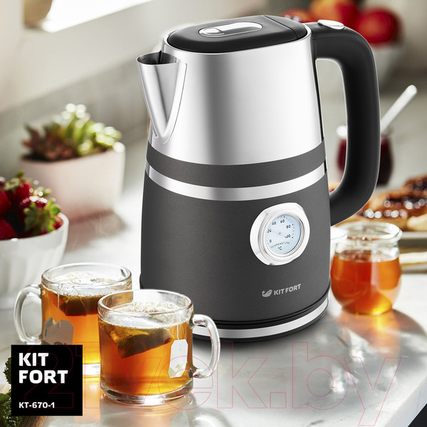Изображение товара Электрочайник Kitfort KT-670-1 (графит)