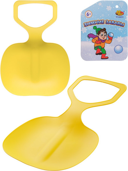 Изображение товара Санки-ледянка Abtoys Зимние забавы / PT-00872 (желтый)