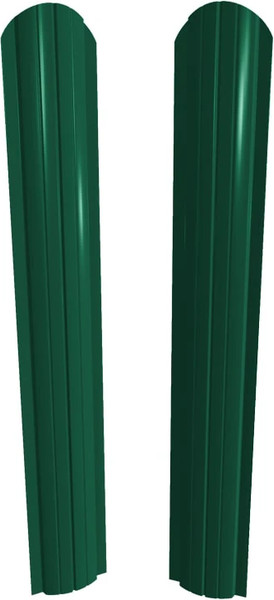 Изображение товара Штакетник металлический Скайпрофиль Европланка-Ислочь 108 Пэ RAL6005 (1.7м, 10шт)