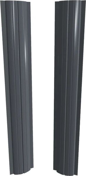 Изображение товара Штакетник металлический Скайпрофиль Европланка-Ислочь 108 прямой Пэ RAL7024 (1.5м, 10шт)