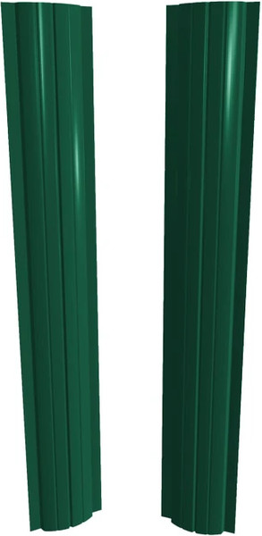 Изображение товара Штакетник металлический Скайпрофиль Европланка-Ислочь 108 прямой Пэ RAL6005 (1.7м, 10шт)