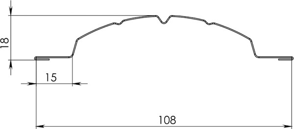 Изображение товара Штакетник металлический Скайпрофиль Европланка-Ислочь 108 прямой Пэ RAL3005/3005 (1.2м, 10шт)
