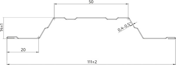 Изображение товара Штакетник металлический Скайпрофиль П-образный 111 Престиж прямой Пэ RAL6005 (1.2м, 10шт)