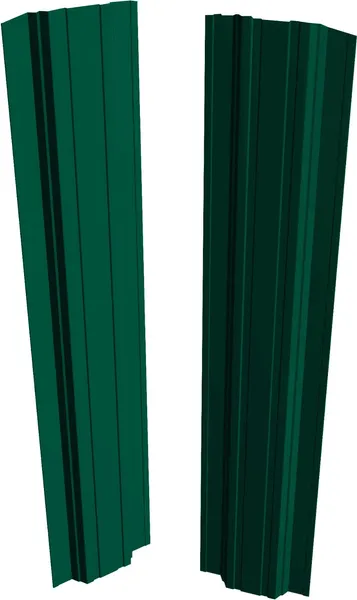 Изображение товара Штакетник металлический Скайпрофиль П-образный 111 Престиж прямой Пэ RAL6005/6005 (1.2м, 10шт)