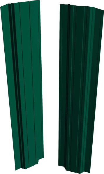 Изображение товара Штакетник металлический Скайпрофиль П-образный 111 Престиж прямой Пэ RAL6005 (1.7м, 10шт)