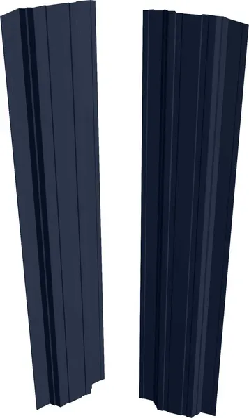 Изображение товара Штакетник металлический Скайпрофиль П-образный 111 Престиж прямой Пэ RAL7024/7024 (1.5м, 10шт)