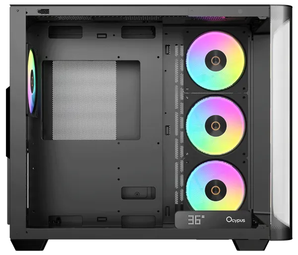 Изображение товара Корпус для компьютера Ocypus Iota C70 BK Curve ARGB Digital / Iota-C70-BKD400CD-GL