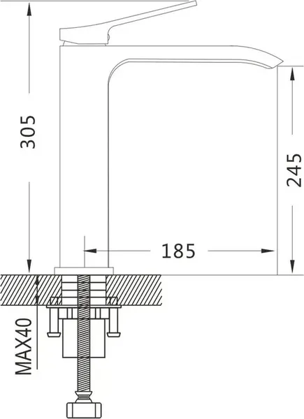 Изображение товара Смеситель Shevanik S4011H (черный)