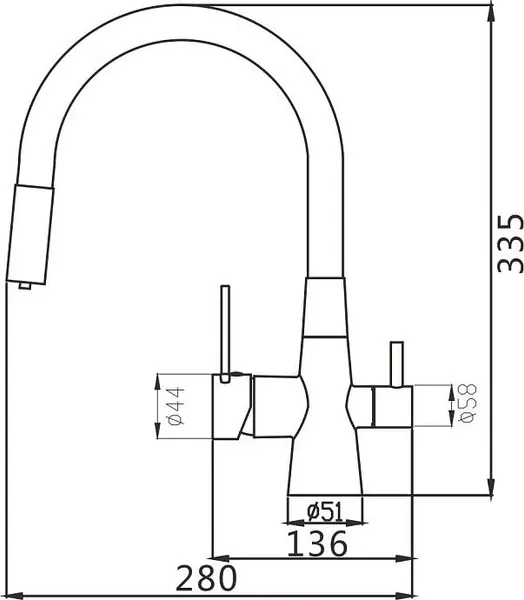 Изображение товара Смеситель Shevanik S668C (белый)