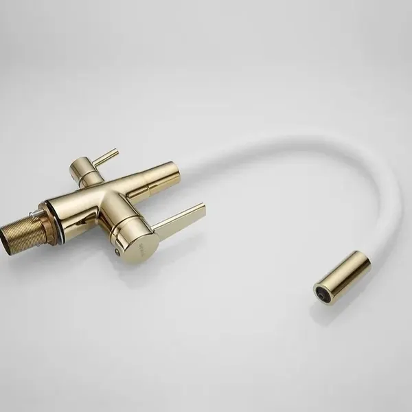 Изображение товара Смеситель Shevanik S668E (белый/золото)