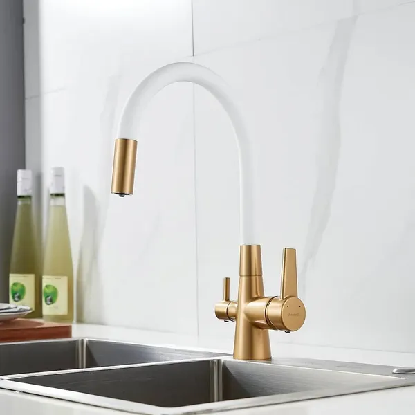 Изображение товара Смеситель Shevanik S668G (золотой сатин)