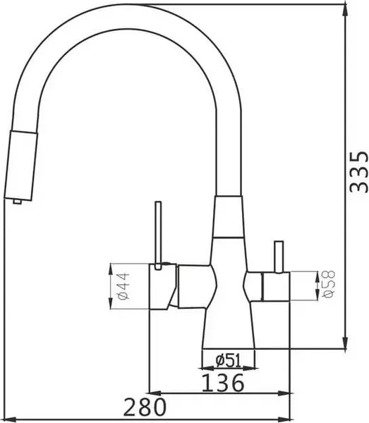 Изображение товара Смеситель Shevanik S668G (золотой сатин)