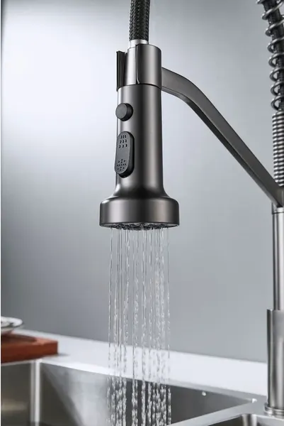 Изображение товара Смеситель Shevanik S963T (оружейная сталь)