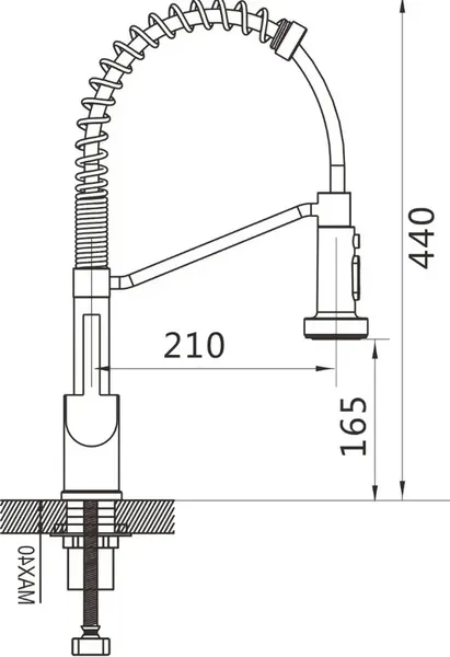 Изображение товара Смеситель Shevanik S963T (оружейная сталь)