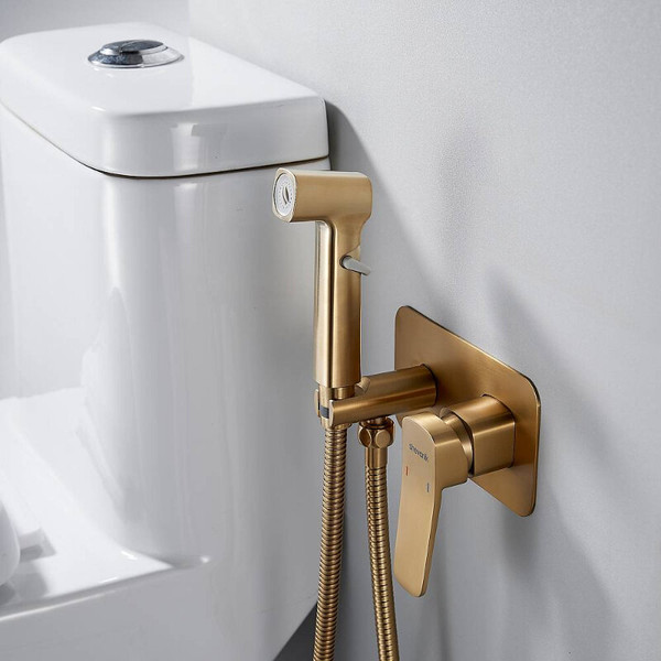 Изображение товара Гигиенический душ со смесителем Shevanik S9905G (золотой)