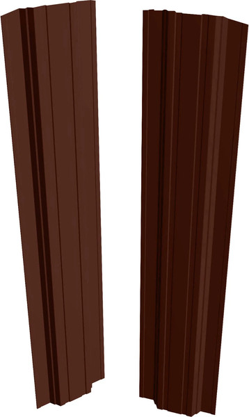 Изображение товара Штакетник металлический Скайпрофиль П-образный 111 Престиж прямой Пэ RAL8017 (1.2м, 10шт)