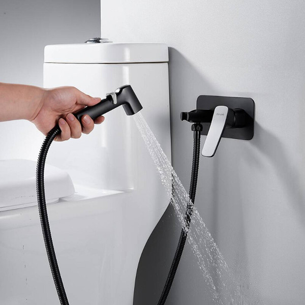 Изображение товара Гигиенический душ со смесителем Shevanik S9905H (черный)