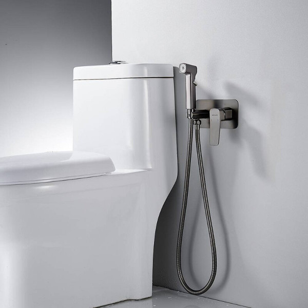 Изображение товара Гигиенический душ со смесителем Shevanik S9905T (оружейная сталь)