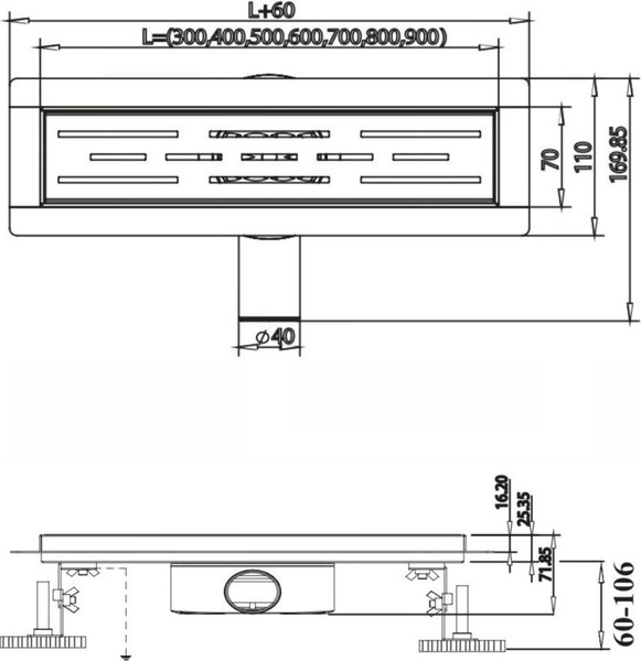 Изображение товара Трап для душа Vieir DL70A-360