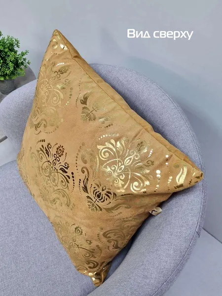Изображение товара Наволочка декоративная MATEX Luxury Обои / 69-072 (карамельный/золотой)