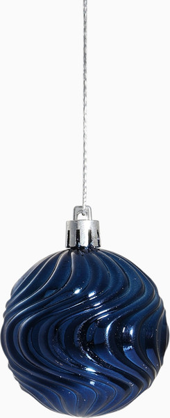 Изображение товара Набор шаров новогодних Зимнее волшебство Мелодия / 9510650 (12шт, белый/синий)